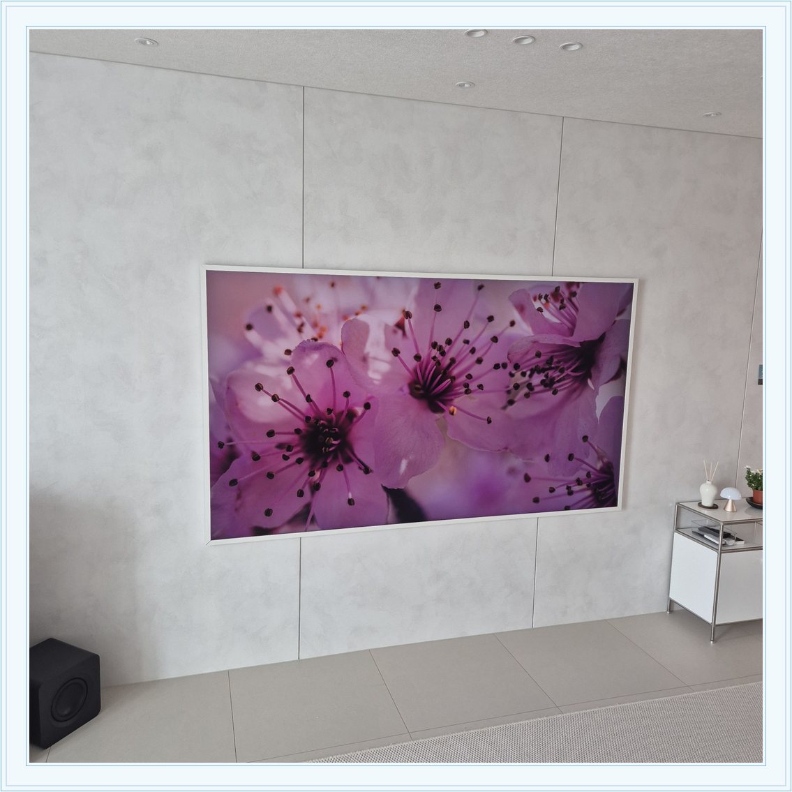 벽걸이TV 설치 참고 사진 16-1, TV와 벽면 배치